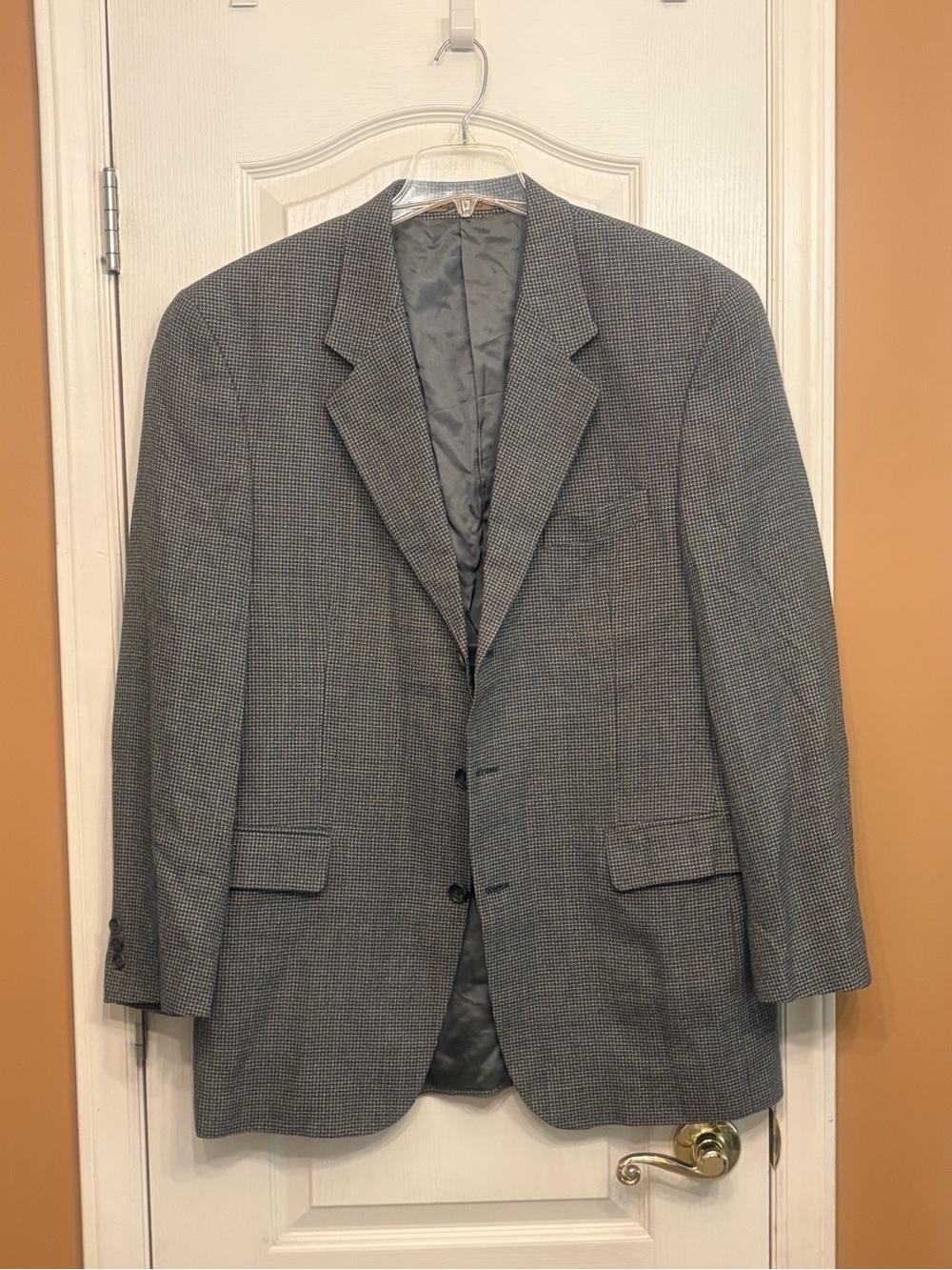 Vintage 1990’s J. Riggins Wool Blend Houndstooth Suit Jacket Blazer - 42L